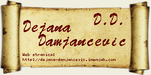Dejana Damjančević vizit kartica